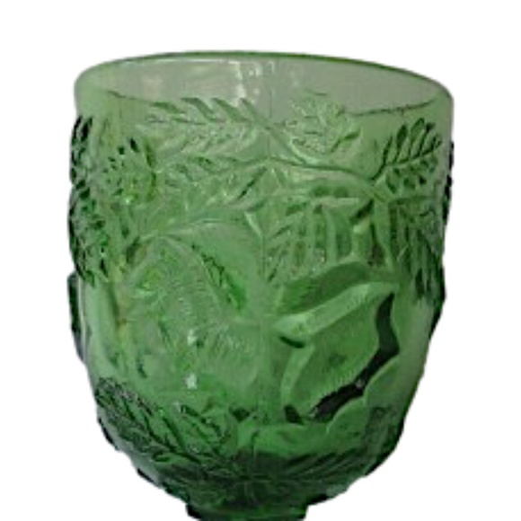 Madonna Inn WILD ROSE, WATER Goblet Green - Picture 3 of 3